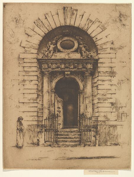 The Doorway of St. Mary-le-Bow, Stanley Arthur Charles Anderson (British, Bristol 1884–1966 Buckinghamshire), Etching with drypoint 