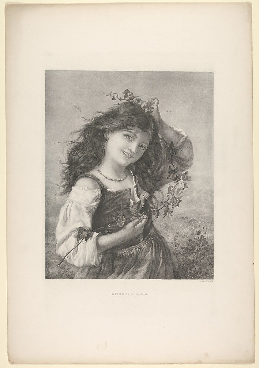 Without a Cloud, After Sophie Anderson (British (born France), Paris 1823–1903 Falmouth), Mixed method engraving 