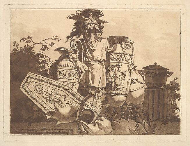 Composition with antiquities, from Recueil de Compositions par Lagrenée Le Jeune (Collection of Compositions by Lagrenée the Younger)