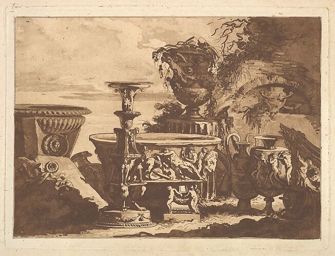 Composition with the Medici Vase, from Recueil de Compositions par Lagrenée Le Jeune (Collection of Compositions by Lagrenée the Younger)