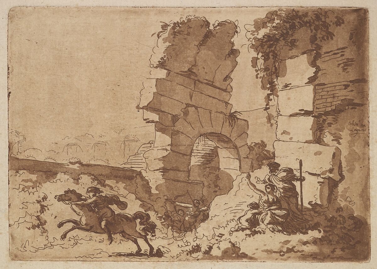 Le Colisée (The Colosseum), in an album containing Recueil de Compositions par Lagrenée Le Jeune (Collection of Compositions by Lagrenée the Younger), Jean Jacques Lagrenée (French, Paris 1739–1821 Paris), Etching and aquatint 