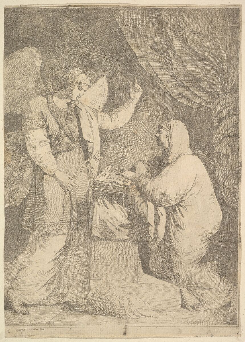 The Annunciation, Jean Jacques Lagrenée (French, Paris 1739–1821 Paris), Etching 