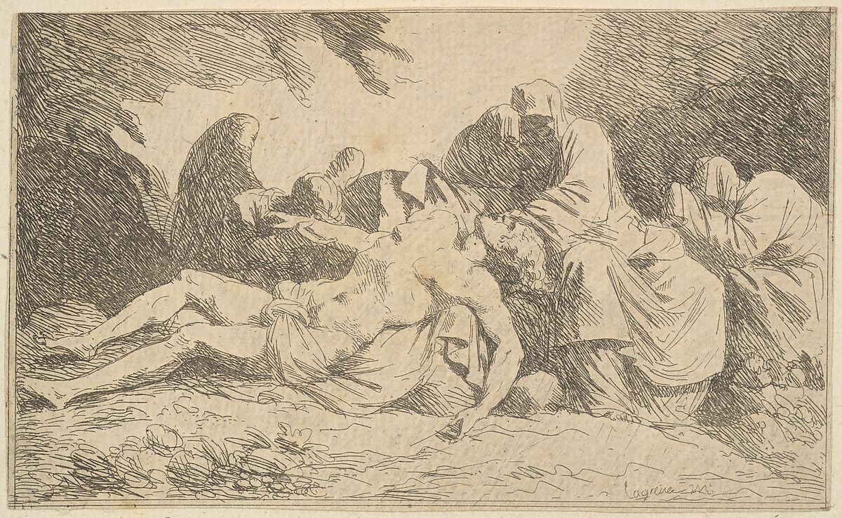 Le Christ au tombeau (The Entombment), Jean Jacques Lagrenée (French, Paris 1739–1821 Paris), Etching 