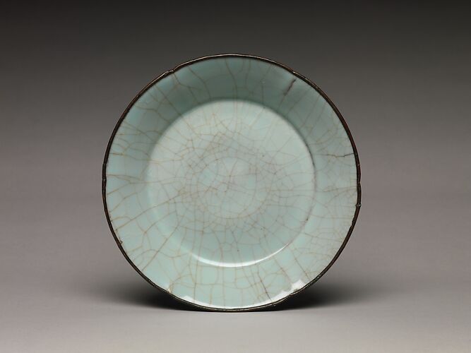 Dish with Flowering Plum and Birds | China | Yuan dynasty (1271 