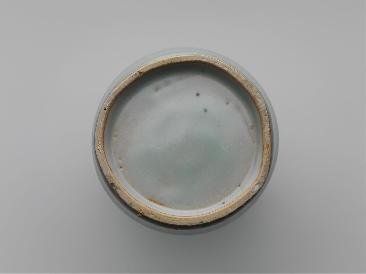 Vase with dragonfish handles, Porcelain with relief decoration under celadon glaze (Longquan ware), China