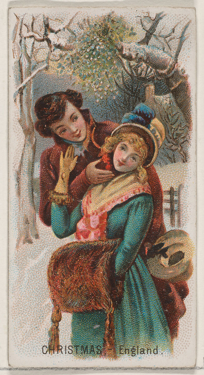 Christmas, England, from the Holidays series (N80) for Duke brand cigarettes, Issued by W. Duke, Sons &amp; Co. (New York and Durham, N.C.), Commercial color lithograph 