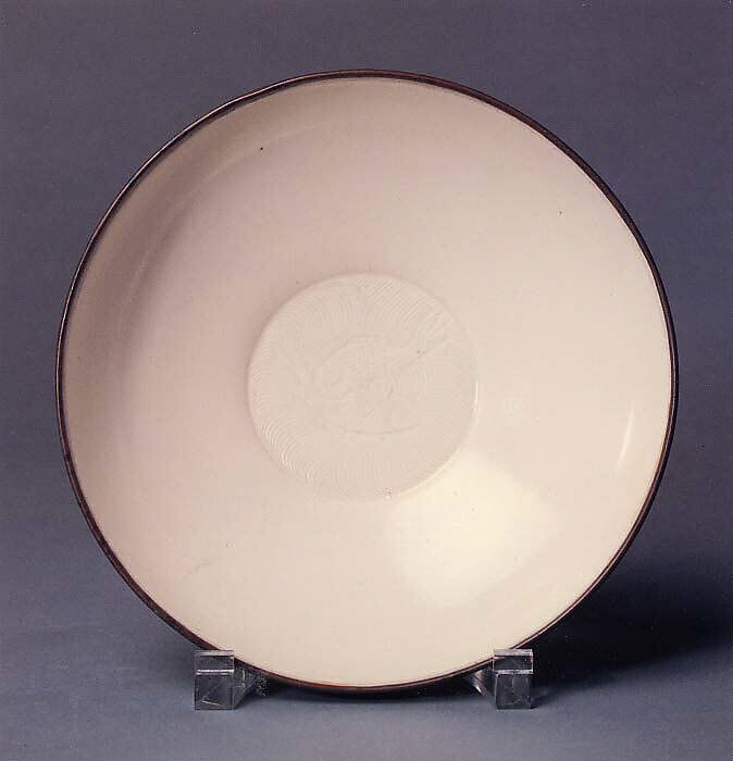 Bowl with Double Fish, Porcelain with incised decoration under ivory white glaze (Ding ware), China 