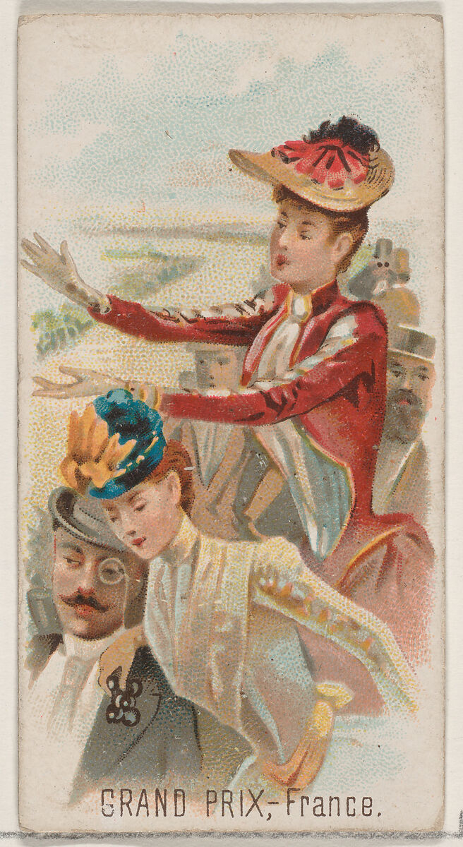 Grand Prix, France, from the Holidays series (N80) for Duke brand cigarettes, Issued by W. Duke, Sons &amp; Co. (New York and Durham, N.C.), Commercial color lithograph 