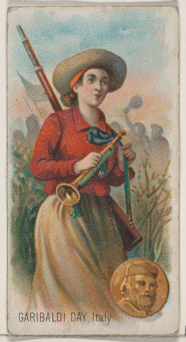 Garibaldi Day, Italy, from the Holidays series (N80) for Duke brand cigarettes, Issued by W. Duke, Sons &amp; Co. (New York and Durham, N.C.), Commercial color lithograph 