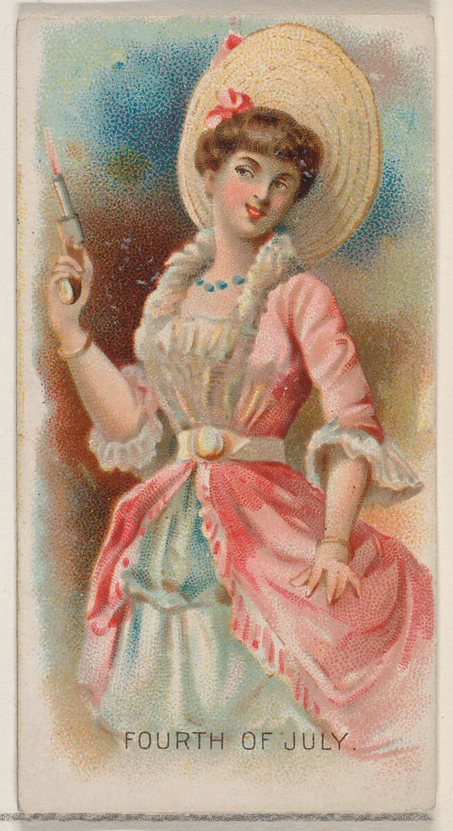 Fourth of July, United States, from the Holidays series (N80) for Duke brand cigarettes, Issued by W. Duke, Sons &amp; Co. (New York and Durham, N.C.), Commercial color lithograph 