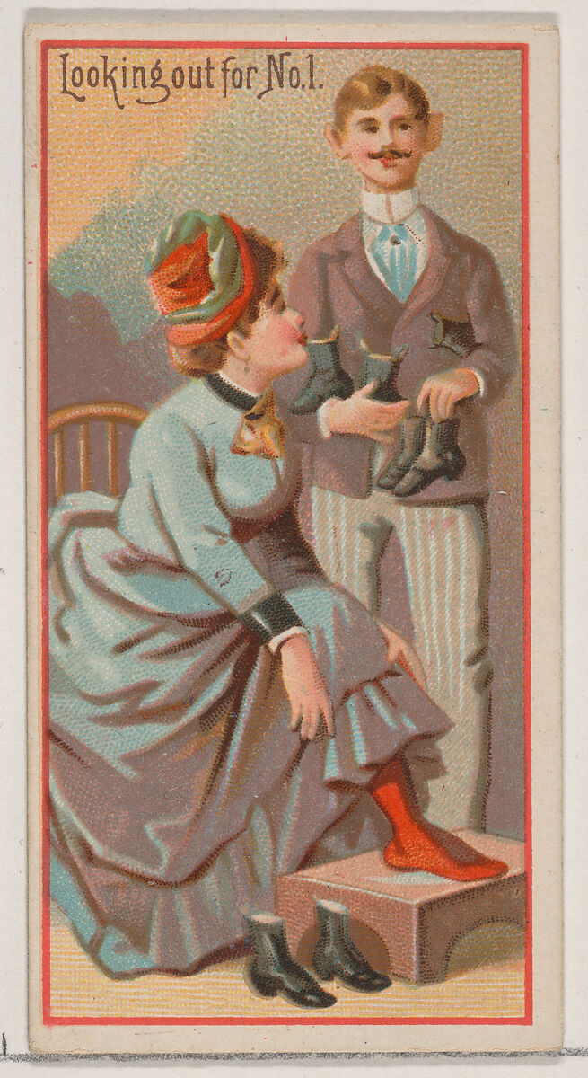 Looking Out for Number One, from the Jokes series (N87) for Duke brand cigarettes, Issued by W. Duke, Sons &amp; Co. (New York and Durham, N.C.), Commercial color lithograph 