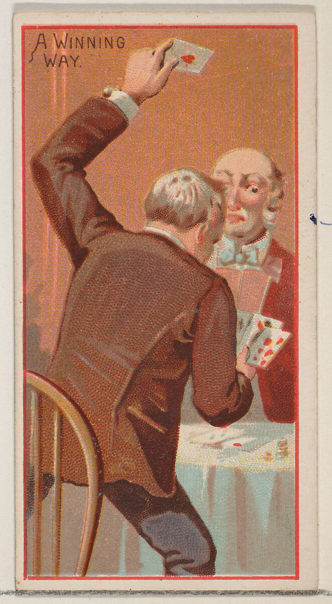 A Winning Way, from the Jokes series (N87) for Duke brand cigarettes, Issued by W. Duke, Sons &amp; Co. (New York and Durham, N.C.), Commercial color lithograph 