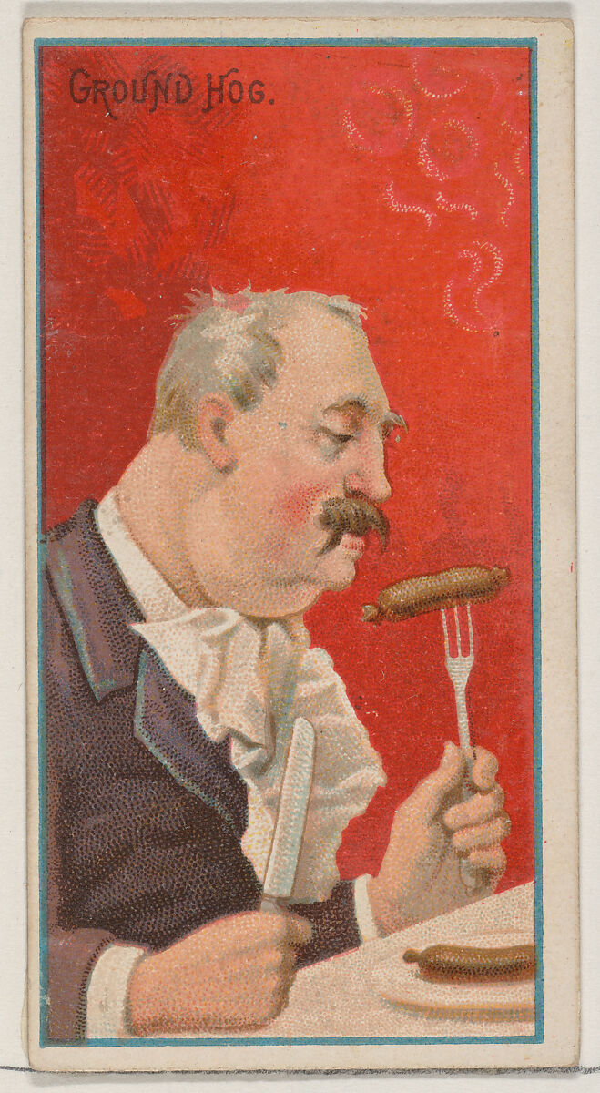 Ground Hog, from the Jokes series (N87) for Duke brand cigarettes, Issued by W. Duke, Sons &amp; Co. (New York and Durham, N.C.), Commercial color lithograph 
