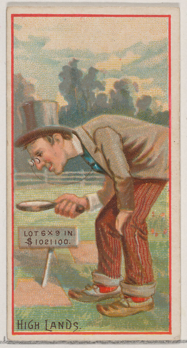 High Lands, from the Jokes series (N87) for Duke brand cigarettes, Issued by W. Duke, Sons &amp; Co. (New York and Durham, N.C.), Commercial color lithograph 