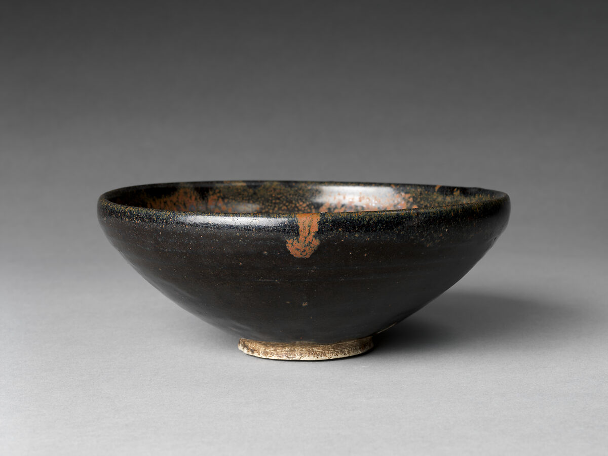 Bowl with “Oil-Spot” Design, Stoneware with iron-oxide slip and glaze (Cizhou-type ware), China