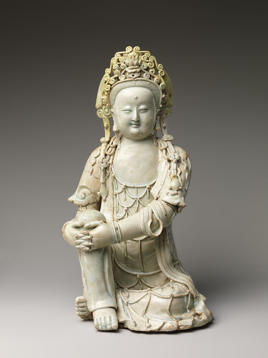 Bodhisattva, Glazed porcelain (Qingbai ware), China 