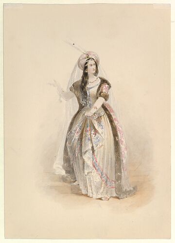 Costume Study for Konstanze in the 