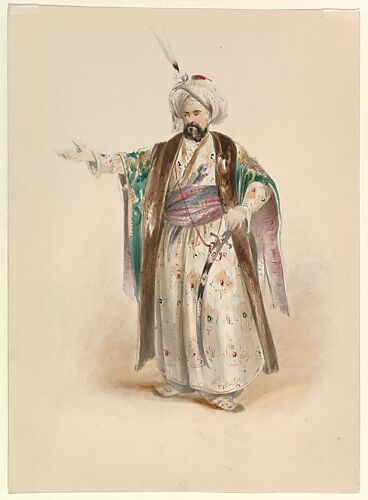 Costume Study for Bassa Selim in the 