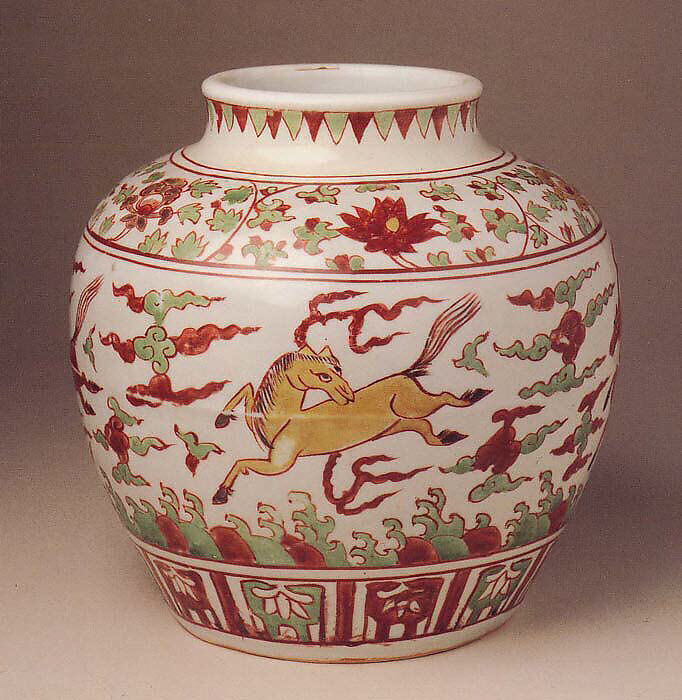 Jar, Porcelain painted in overglaze polychrome enamels, China 