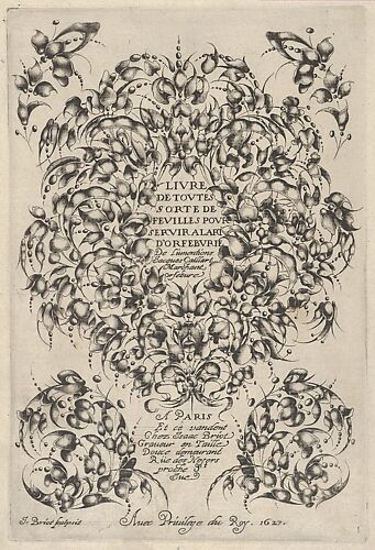 Title Plate with Goldsmiths' Bouquet, from 