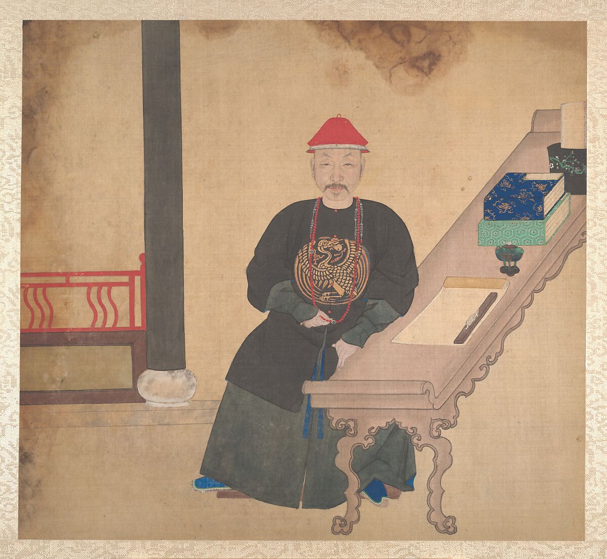 Portraits of members of a family, Unidentified artist, Album of nineteen leaves; ink and color on silk, China