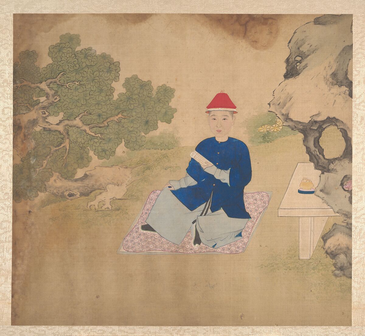 Portraits of members of a family, Unidentified artist, Album of nineteen leaves; ink and color on silk, China