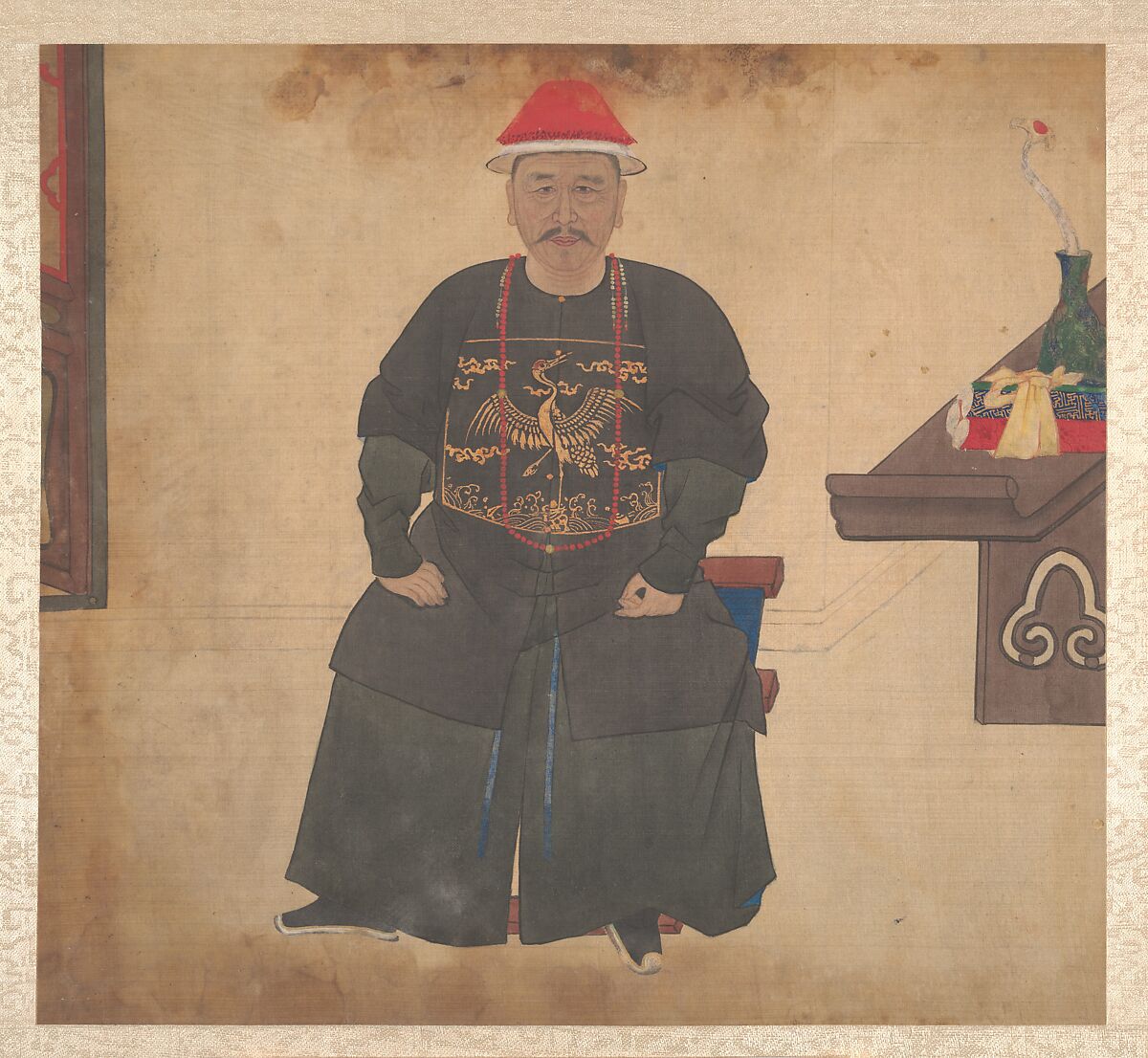 Portraits of members of a family, Unidentified artist, Album of nineteen leaves; ink and color on silk, China