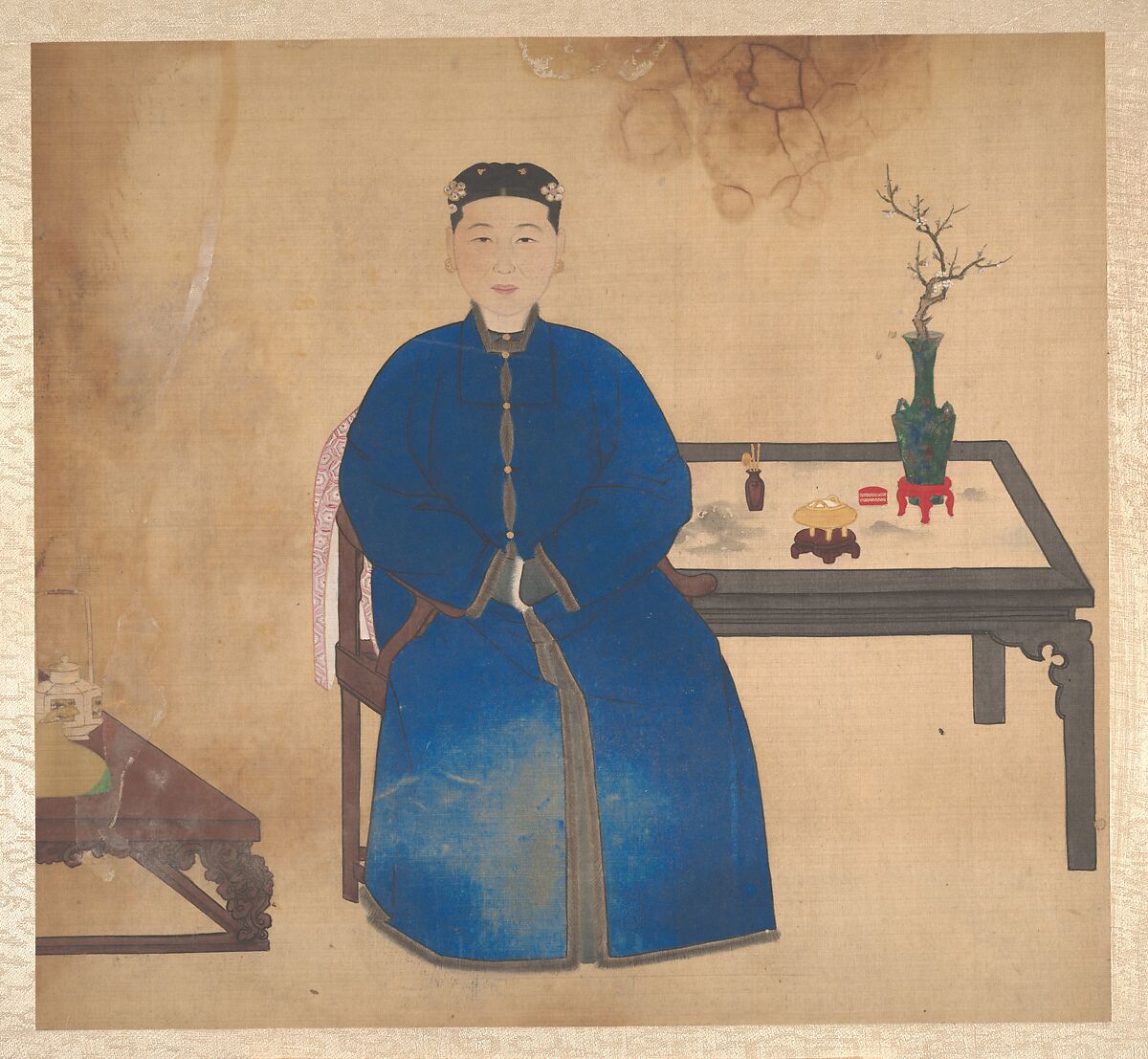 Portraits of members of a family, Unidentified artist, Album of nineteen leaves; ink and color on silk, China