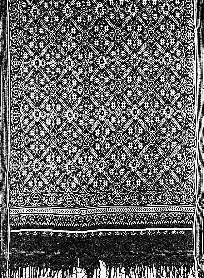 Patolu Sari, Silk wrapped with strips of silver foil, India (Gujerat) 