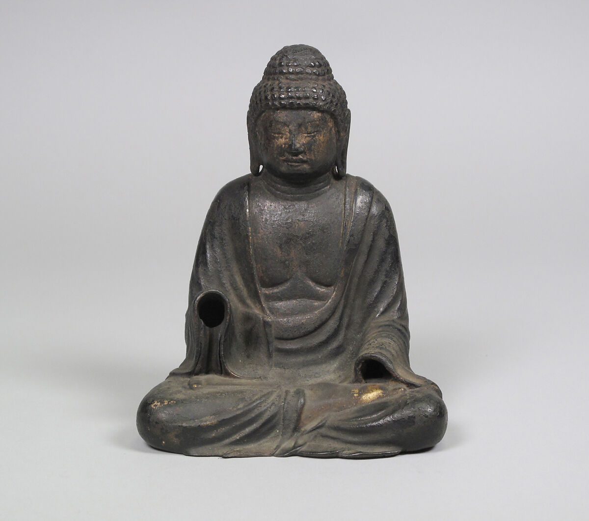 Seated Buddha, Gilt bronze, Japan 