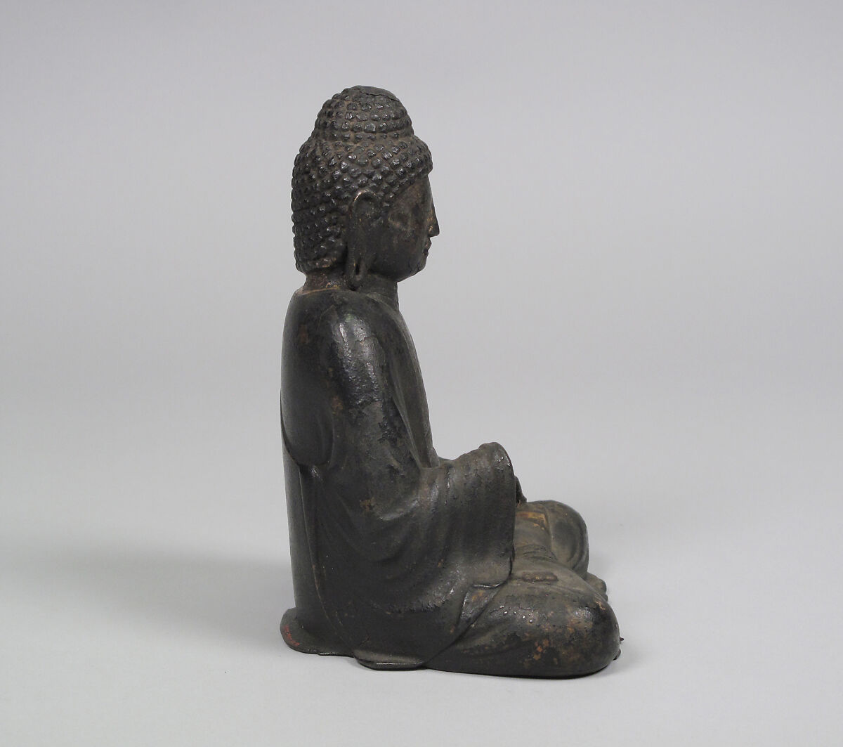 Seated Buddha, Gilt bronze, Japan