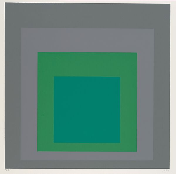 Untitled, from "Homage au Carré", Josef Albers (American (born Germany), Bottrop 1888–1976 New Haven, Connecticut), Color screenprint 