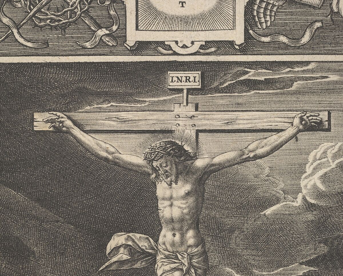 Christ on the Cross, Antonius Wierix, II (Netherlandish, Antwerp 1555/59–1604 Antwerp), Engraving