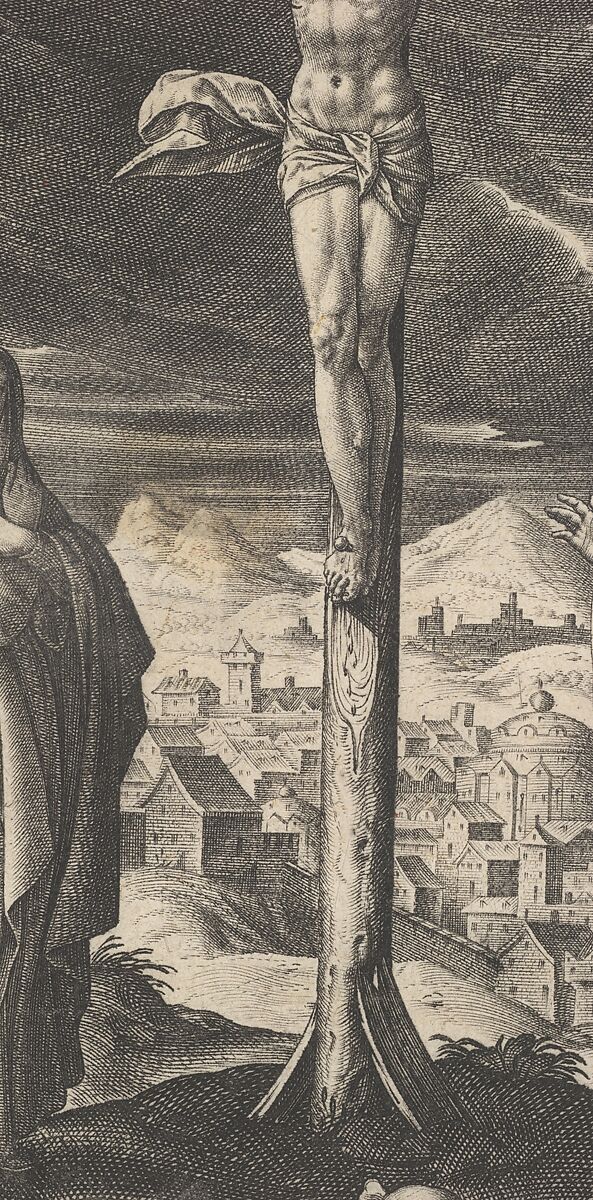 Christ on the Cross, Antonius Wierix, II (Netherlandish, Antwerp 1555/59–1604 Antwerp), Engraving