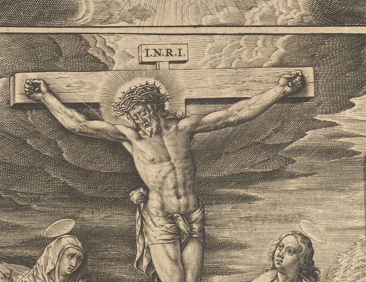 Christ on the Cross, After Antonius Wierix, II (Netherlandish, Antwerp 1555/59–1604 Antwerp), Engraving; first state of four