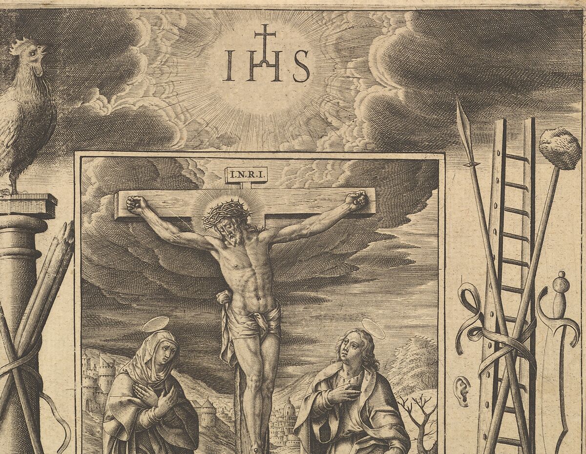 Christ on the Cross, After Antonius Wierix, II (Netherlandish, Antwerp 1555/59–1604 Antwerp), Engraving; first state of four