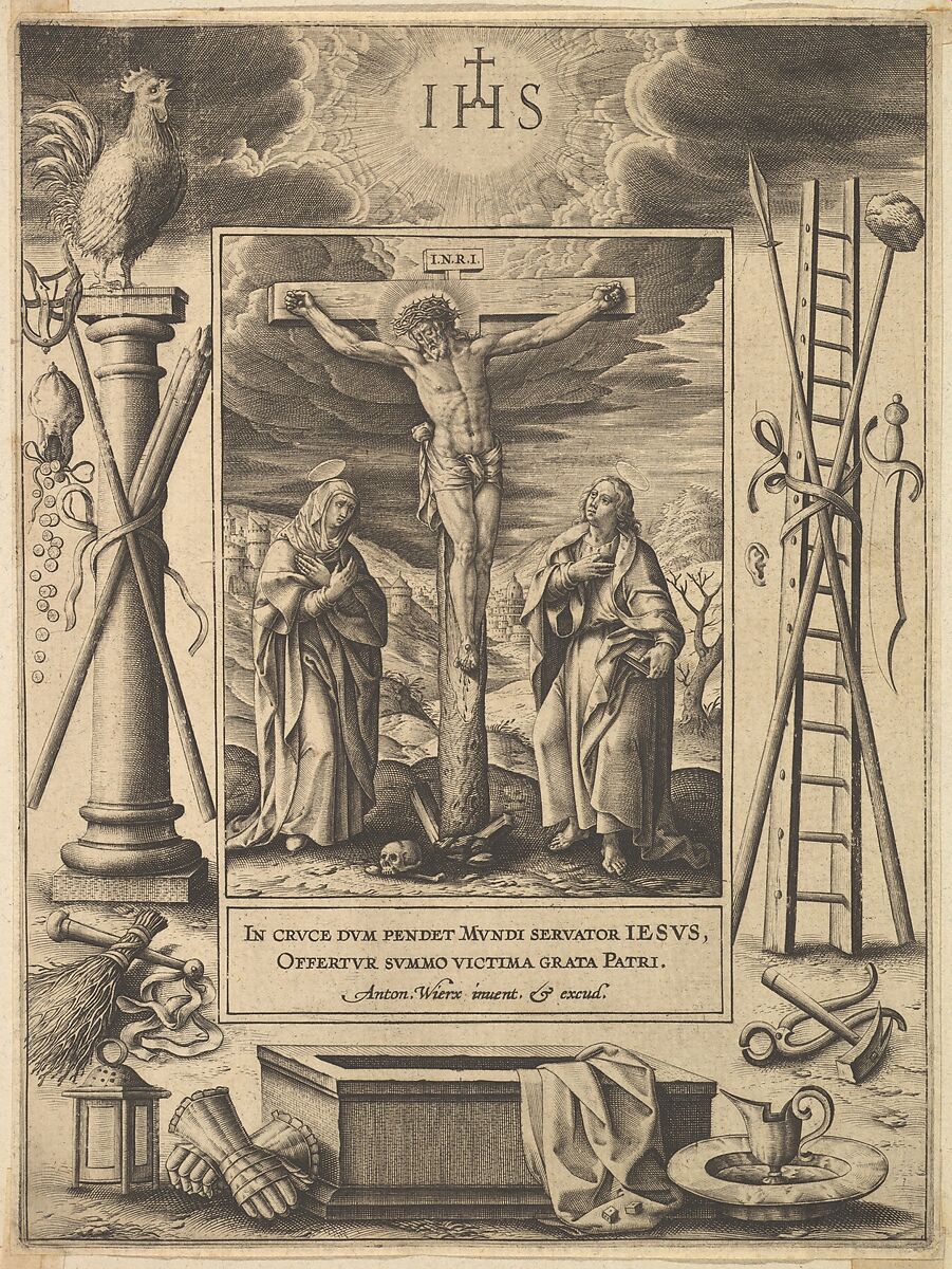 Christ on the Cross, After Antonius Wierix, II (Netherlandish, Antwerp 1555/59–1604 Antwerp), Engraving; first state of four 
