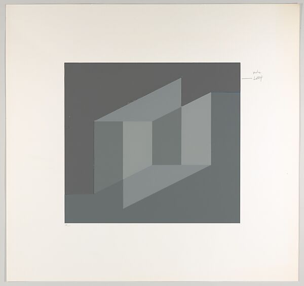 Untitled (for Never Before), Josef Albers (American (born Germany), Bottrop 1888–1976 New Haven, Connecticut), Silkscreen with collage maquette 
