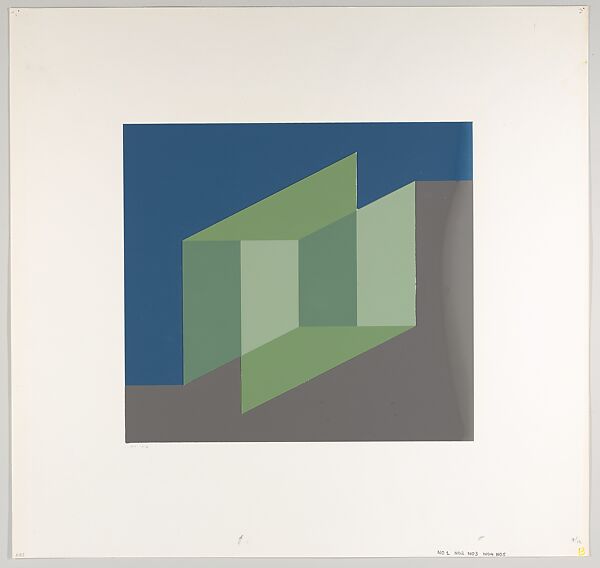 Untitled (for Never Before), Josef Albers (American (born Germany), Bottrop 1888–1976 New Haven, Connecticut), Silkscreen with collage maquette 