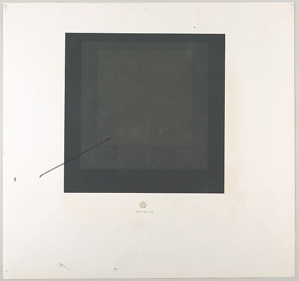 Untitled (for Never Before), Josef Albers (American (born Germany), Bottrop 1888–1976 New Haven, Connecticut), Silkscreen with collage maquette