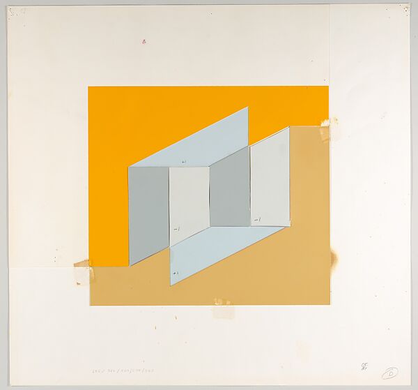 Untitled (for Never Before), Josef Albers (American (born Germany), Bottrop 1888–1976 New Haven, Connecticut), Silkscreen with collage maquette 