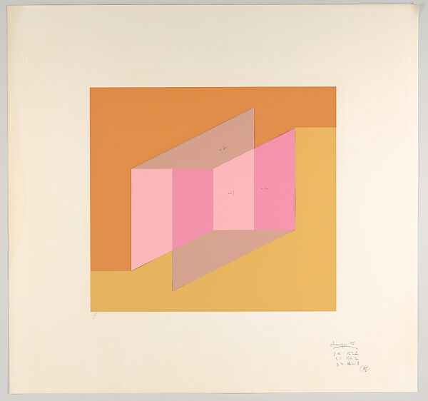 Untitled (for Never Before), Josef Albers (American (born Germany), Bottrop 1888–1976 New Haven, Connecticut), Silkscreen with collage maquette 