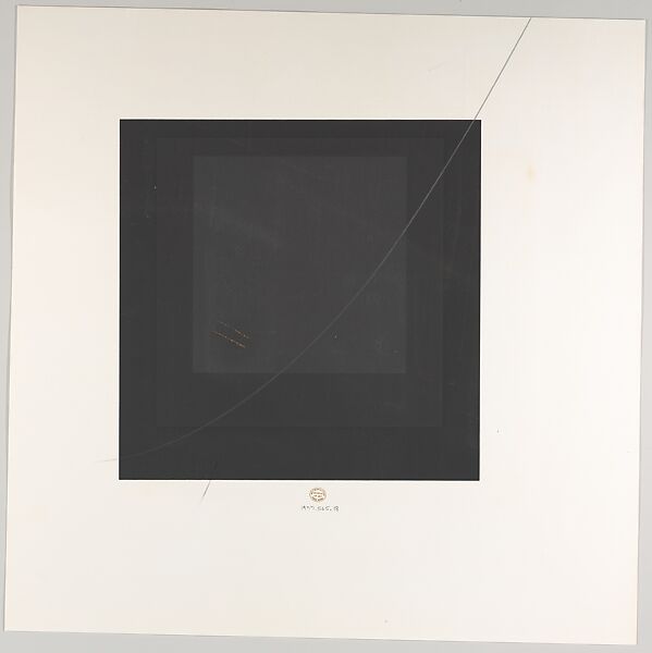 Untitled (for Never Before), Josef Albers (American (born Germany), Bottrop 1888–1976 New Haven, Connecticut), Silkscreen with collage maquette