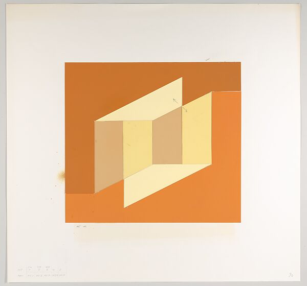 Untitled (for Never Before), Josef Albers (American (born Germany), Bottrop 1888–1976 New Haven, Connecticut), Silkscreen with collage maquette 