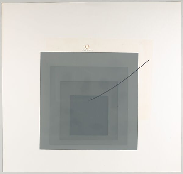 Untitled (for Never Before), Josef Albers (American (born Germany), Bottrop 1888–1976 New Haven, Connecticut), Silkscreen with collage maquette