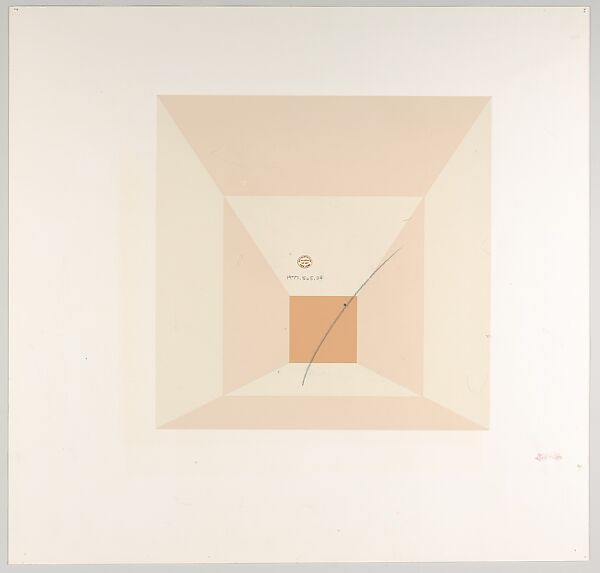 Untitled (for Never Before), Josef Albers (American (born Germany), Bottrop 1888–1976 New Haven, Connecticut), Silkscreen with collage maquette