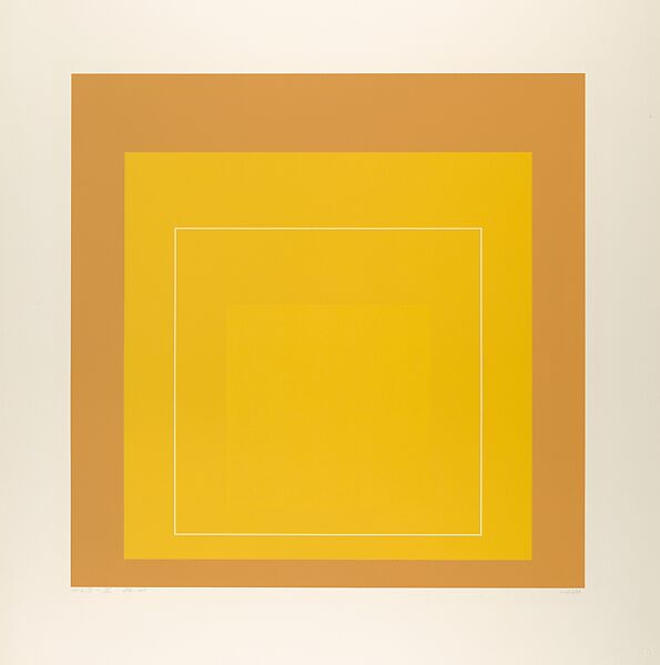 White Line Squares X (Series I), Josef Albers (American (born Germany), Bottrop 1888–1976 New Haven, Connecticut), Aluminum plate lithograph 