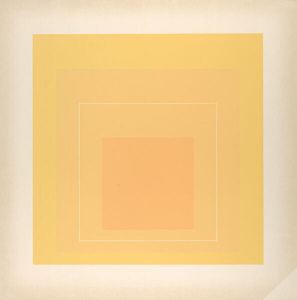 Proof for White Line Square series, Josef Albers (American (born Germany), Bottrop 1888–1976 New Haven, Connecticut), Lithograph 