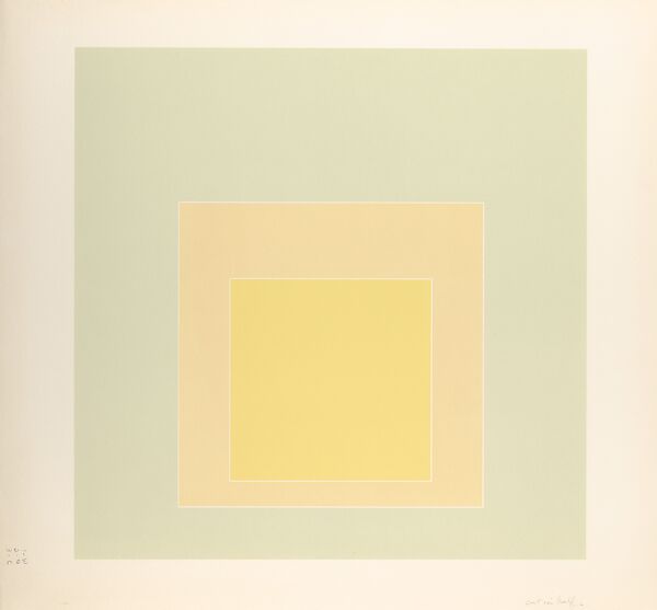 Proof for White Line Square series, Josef Albers (American (born Germany), Bottrop 1888–1976 New Haven, Connecticut), Lithograph 