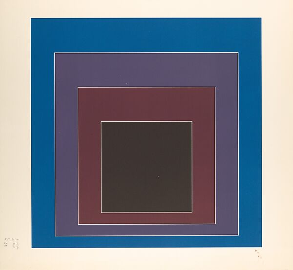 Proof for White Line Square series, Josef Albers (American (born Germany), Bottrop 1888–1976 New Haven, Connecticut), Lithograph 